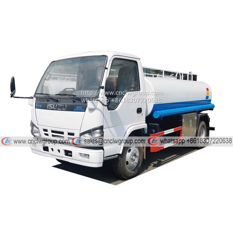 ISUZU NKR 5kl 5m3 drinking water tanker stainless steel water tank lorry truck