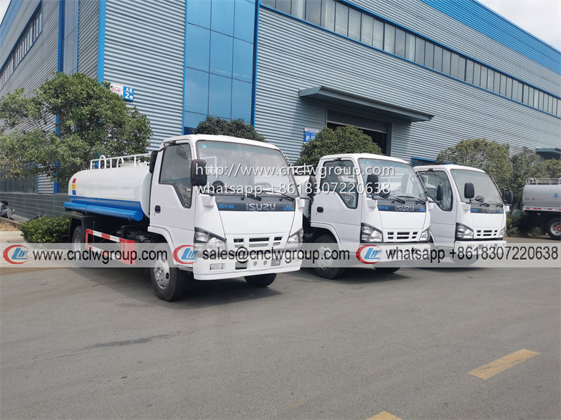 ISUZU NKR 5kl 5m3 drinking water tanker stainless steel water tank lorry truck