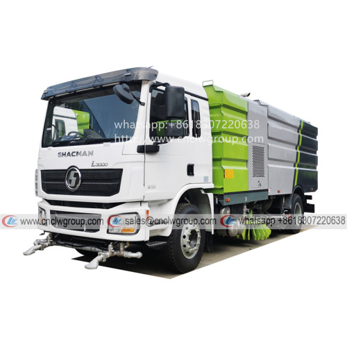 SHACMAN L3000 RHD 6W washing road sweeper water sprinkler street cleaning sweeping truck