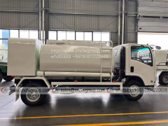 ISUZU 6 wheel 4000 liter fuel tanker with two fuel dispenser units for diesel and gasoline both tank truck
