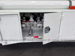 ISUZU 6 wheel 4000 liter fuel tanker with two fuel dispenser units for diesel and gasoline both tank truck
