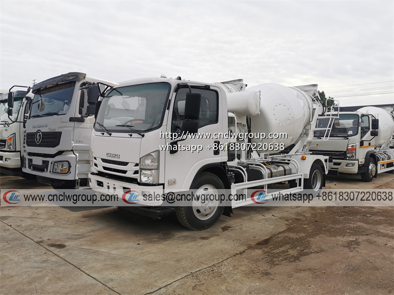 ISUZU FRR 3m3 4m3 cement mixer concrete transit mixer tanker truck