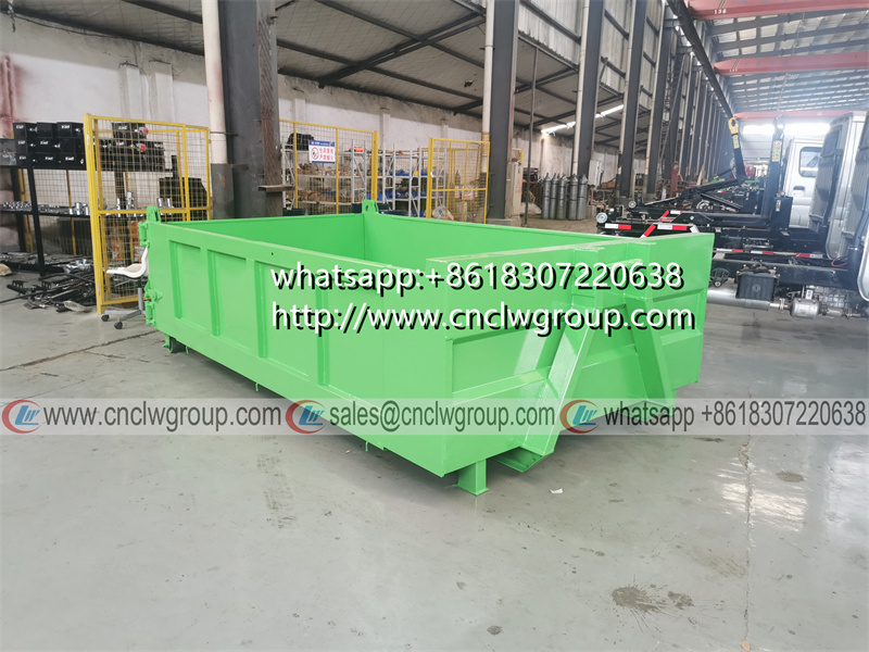 Customized 3cbm to 20cbm hooklift bin 6cbm no top hooklift dump box for sale