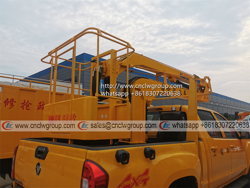 Foton 4x4 awd pick up manlift 8m 10m aerial work platform basket car bucket pickup for sale