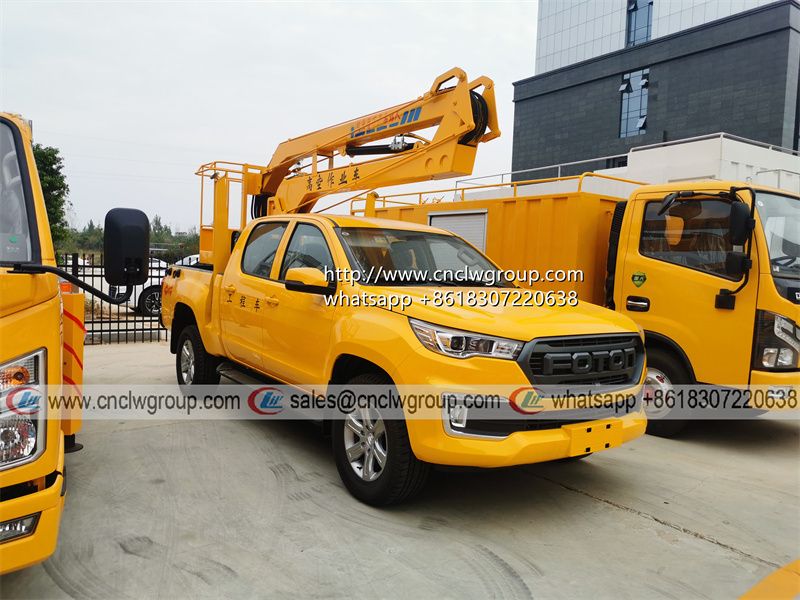 Foton 4x4 awd pick up manlift 8m 10m aerial work platform basket car bucket pickup for sale