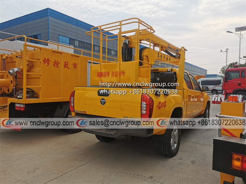 Foton 4x4 awd pick up manlift 8m 10m aerial work platform basket car bucket pickup for sale