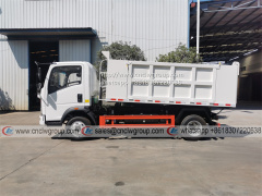 Sinotruk HOWO Euro2 5 ton self dump truck garbage tipper dumper truck
