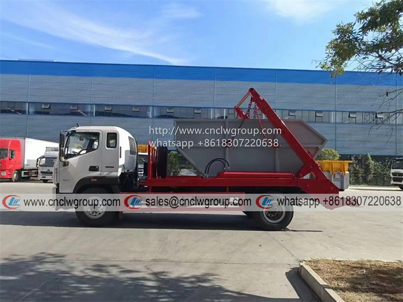 Foton 10t arm roll skip loader garbage truck with waste bin carrier trailer