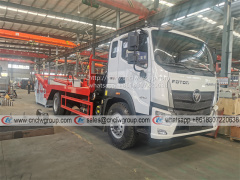Foton 10t arm roll skip loader garbage truck with waste bin carrier trailer