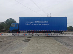 Dongfeng 4x2 single axle 9.5 meter box cargo truck