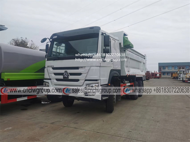 HOWO 6x4 20cbm muck soil dump truck with electric tarpaulin