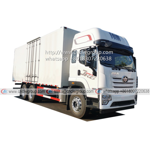 FAW 6x4 Euro5 8.5 meter box cargo truck