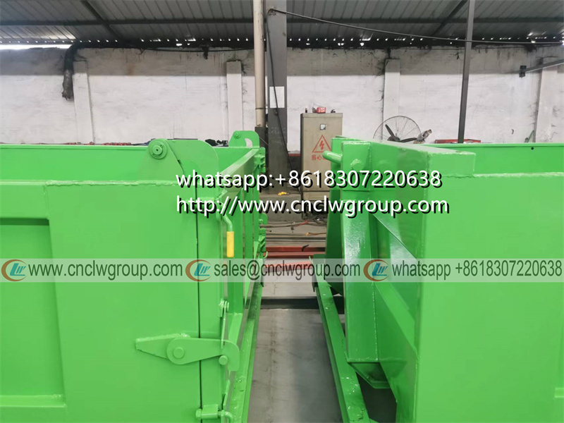 Customized 3cbm to 20cbm hooklift bin 6cbm no top hooklift dump box for sale