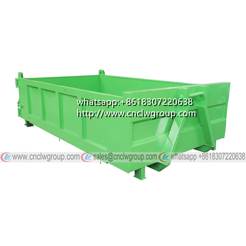 Customized 3cbm to 20cbm hooklift bin 6cbm no top hooklift dump box for sale