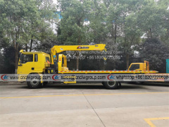 SHACMAN L3000 8 ton wrecker tow truck installed 6.3 ton crane