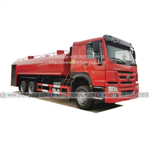 HOWO 6x4 18000 liter water tanker exposed pumper fire fighting truck