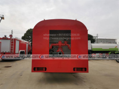 HOWO 6 wheel 6000 liter water tank exposed fire engine truck