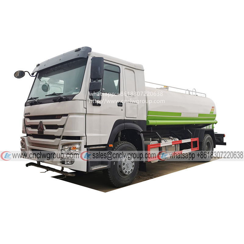 HOWO 14000 liter water lorry spraying tanker truck