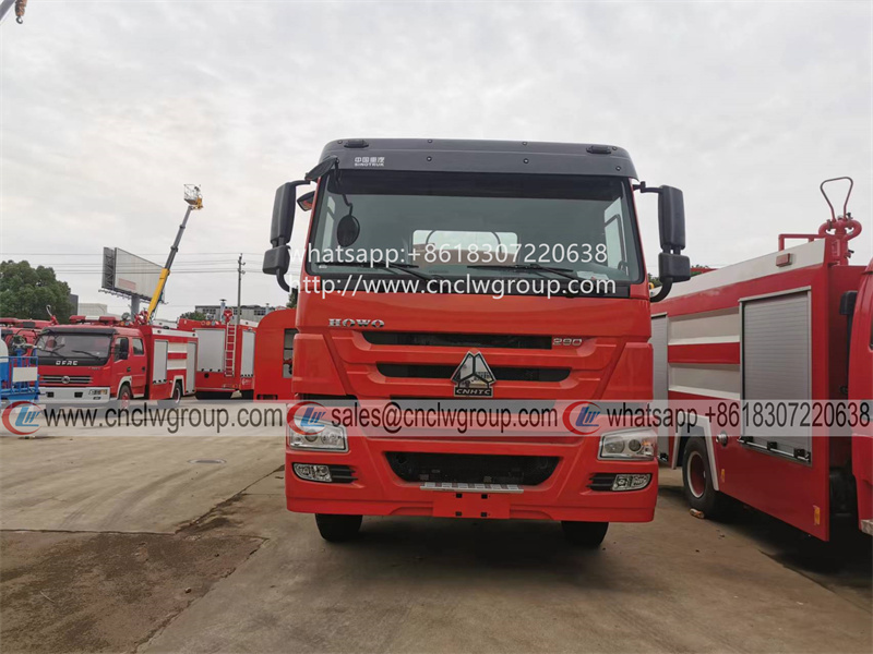 HOWO 6x4 18000 liter water tanker exposed pumper fire fighting truck