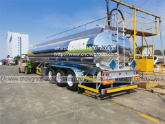 Top Quality 42000 liter Aluminum Alloy Diesel Fuel Tank Semi Trailer Exported to Saudi Arabia