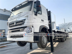 HOWO 10 Wheel Self Loading Flat Bed Lifting Truck