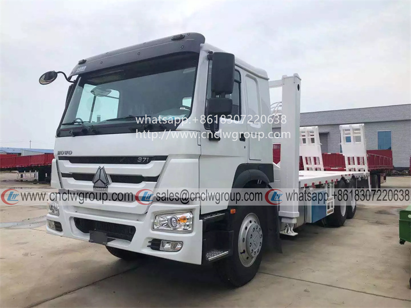 HOWO 10 Wheel Self Loading Flat Bed Lifting Truck