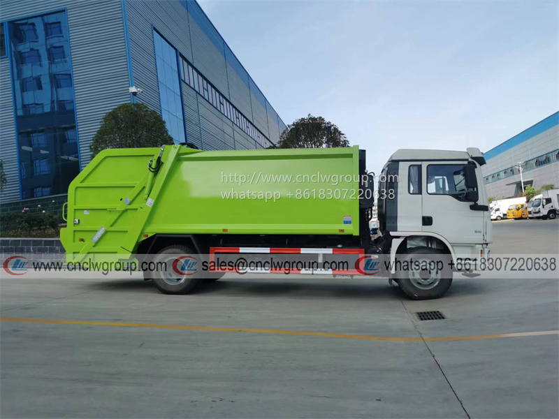 SHACMAN L3000 12 cbm rear end loader garbage compactor trash truck
