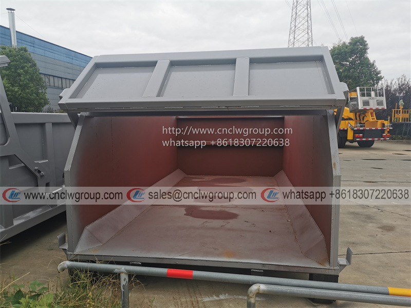 CLW LJX100GB 10CBM hooklift dump box skip garbage bins