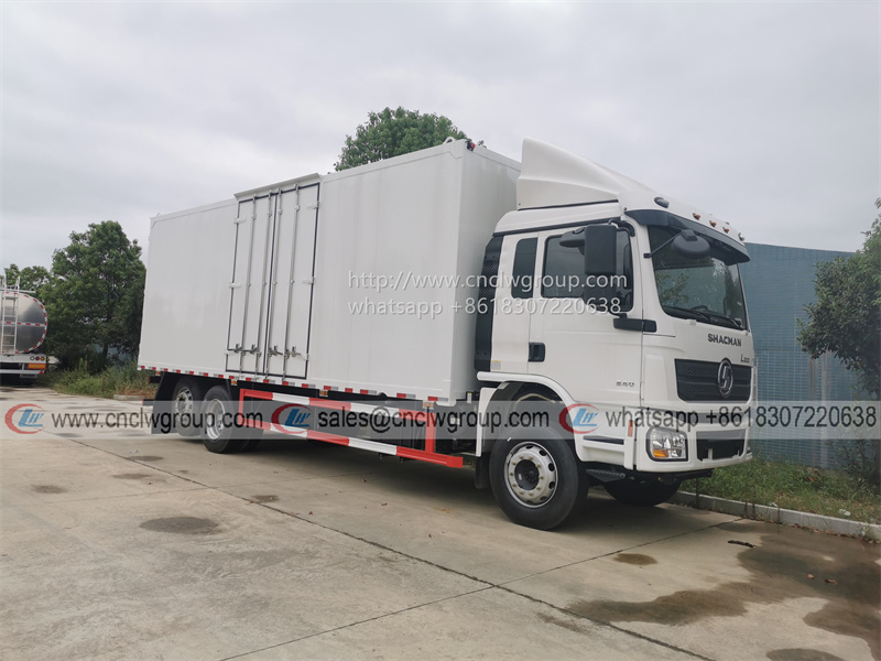 SHACMAN 9 meter 18 ton Box Cargo Truck Closed Van Lorry for logistic transportation
