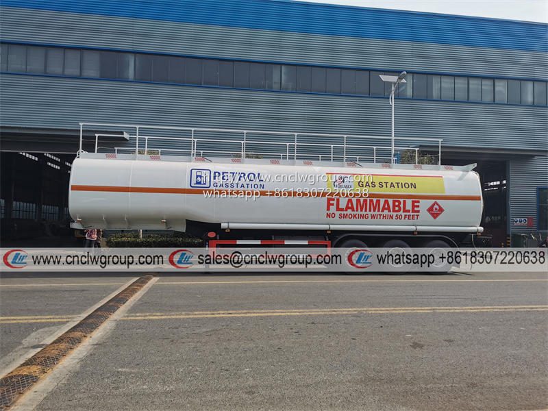 ISO Standard 50000 liter Petrol Fuel Tanker Semi Trailer