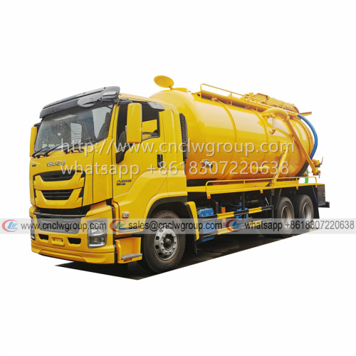 ISUZU GIGA 6x4 20000 liter Vacuum Septic Tanker for Sewer Jetting and Sewage Suction Truck