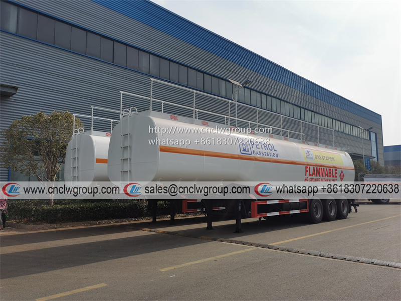 ISO Standard 50000 liter Petrol Fuel Tanker Semi Trailer