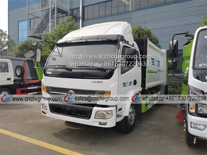 Dongfeng Captain 6cbm garbage compactor truck Cummins 160HP