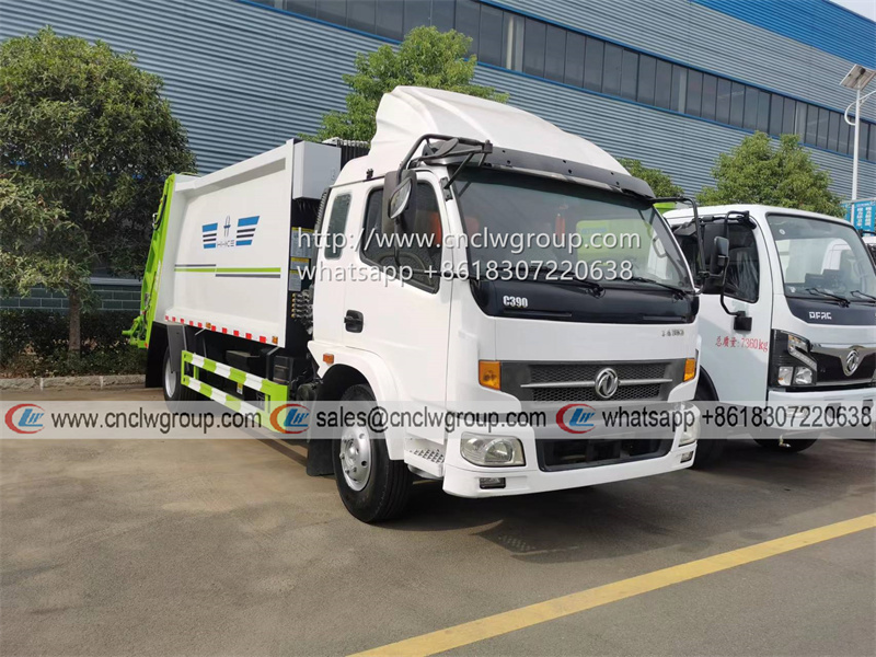 Dongfeng Captain 6cbm garbage compactor truck Cummins 160HP