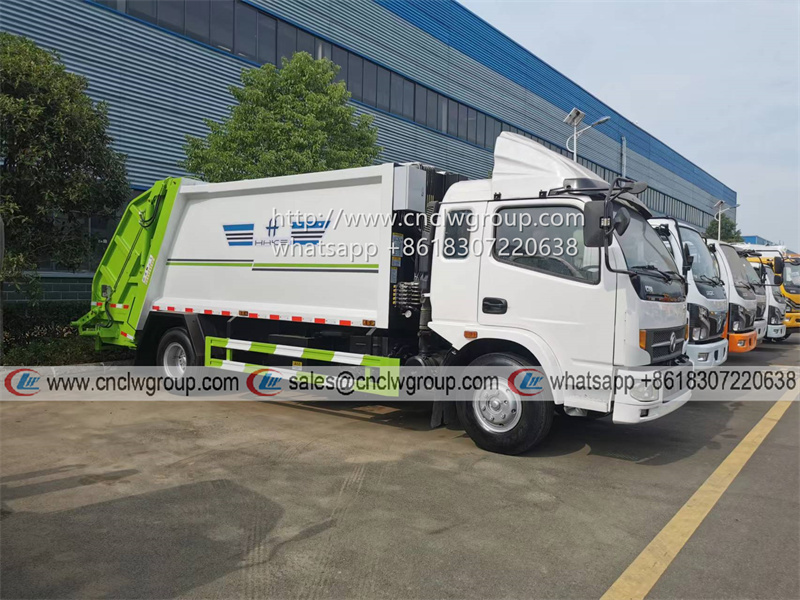 Dongfeng Captain 6cbm garbage compactor truck Cummins 160HP