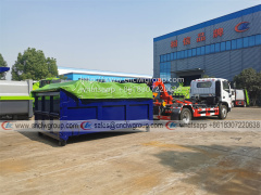 Dongfeng 6 ton 8 ton hooklift garbage truck with construction waste dump box