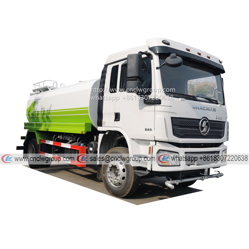 Shacman L3000 euro5 10000 liter sanitation sprinkler watering cart tanker truck cost