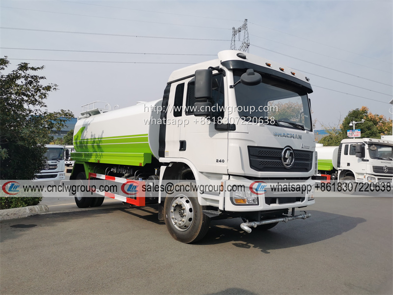 Shacman L3000 euro5 10000 liter sanitation sprinkler watering cart tanker truck cost