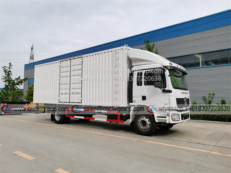 SHACMAN L3000 6.8m logistic transportation box cargo truck