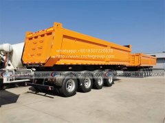 Hot sale 4 axle 50 ton U-shape tipper body dump semi trailer