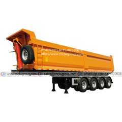 Hot sale 4 axle 50 ton U-shape tipper body dump semi trailer