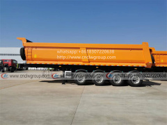 Hot sale 4 axle 50 ton U-shape tipper body dump semi trailer
