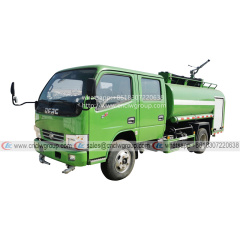 Dongfeng double cab 3000 liter mini fire rescue water tanker fire engine truck