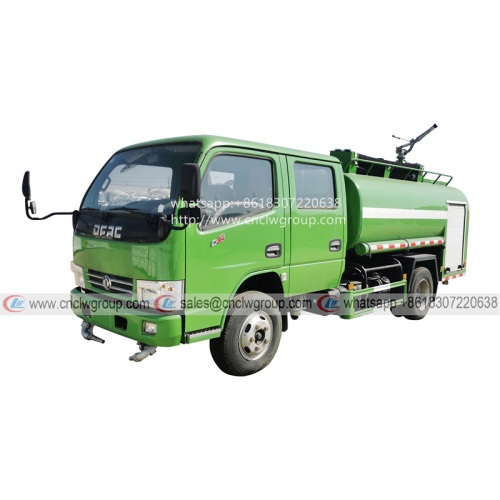 Dongfeng double cab 3000 liter mini fire rescue water tanker fire engine truck