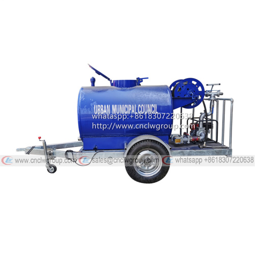 1000L 1500L 2000L mini sewer cleaning water tanker trailer