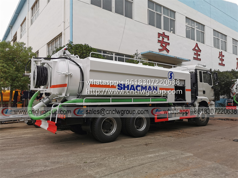 SHACMAN H3000 6x4 20000 liter pipe cleaning vacuum sewage suction truck