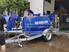1000L 1500L 2000L mini sewer cleaning water tanker trailer