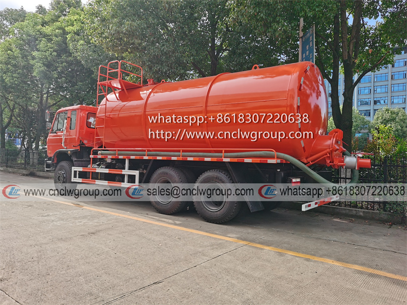 Dongfeng 153 6x4 18000 liter vacuum sewage suction tanker truck