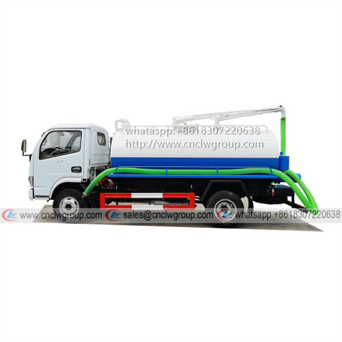 Dongfeng 4x2 5000 liter toilet fecal suction truck