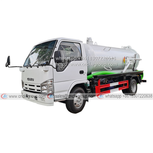 ISUZU NKR/100P 4000 liter Vacuum Toilet Sewage Suction Truck
